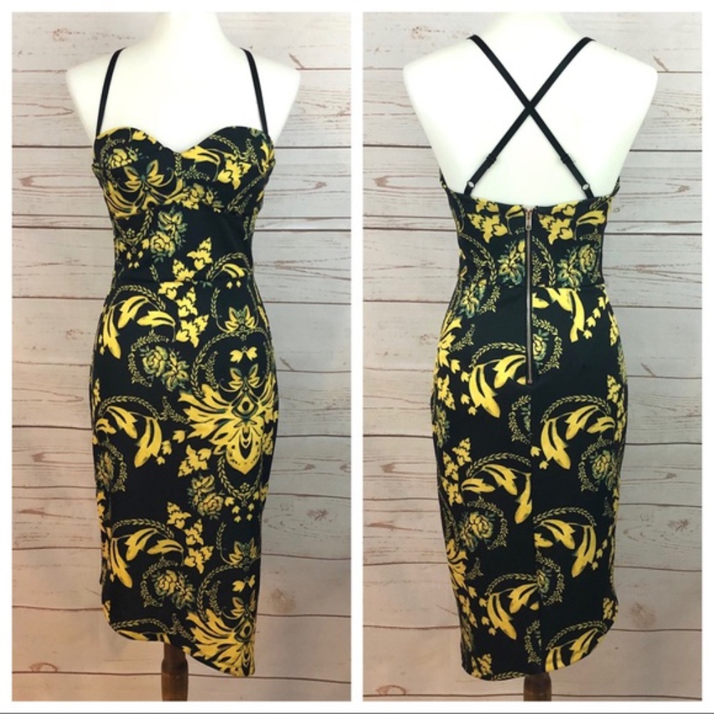 Bebe Floral Bombshell Wiggle Dress